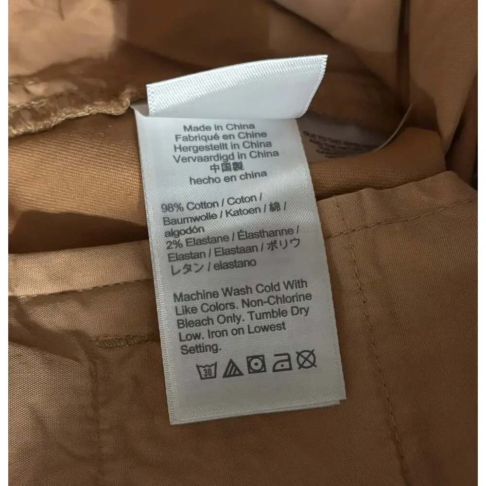 J Crew Women’s 6 Pants Wide Leg Crop Pleated Cotton Chino High Rise Trouser